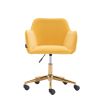 Modern Velvet Adjustable Height 360 Revolving Office Chair