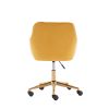 Modern Velvet Adjustable Height 360 Revolving Office Chair