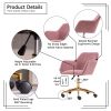 Modern Velvet Adjustable Height 360 Revolving Office Chair