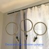 10 Pack Curtain Rings with Clips, Drape Sliding Eyelet Rings