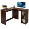 L-Shape Corner Computer Desk with 2 Shelves,39.4"w x 47.2"d