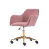 Modern Velvet Adjustable Height 360 Revolving Office Chair