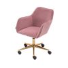 Modern Velvet Adjustable Height 360 Revolving Office Chair