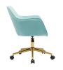 Modern Velvet Adjustable Height 360 Revolving Office Chair