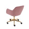 Modern Velvet Adjustable Height 360 Revolving Office Chair