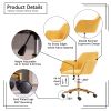 Modern Velvet Adjustable Height 360 Revolving Office Chair