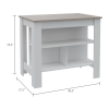 Ontario 2 Piece Set, Kitchen Island + Pantry Cabinet