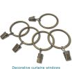 10 Pack Curtain Rings with Clips, Drape Sliding Eyelet Rings