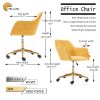 Modern Velvet Adjustable Height 360 Revolving Office Chair