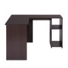 L-Shape Corner Computer Desk with 2 Shelves,39.4"w x 47.2"d