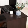 L-Shape Corner Computer Desk with 2 Shelves,39.4"w x 47.2"d