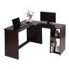 L-Shape Corner Computer Desk with 2 Shelves,39.4"w x 47.2"d